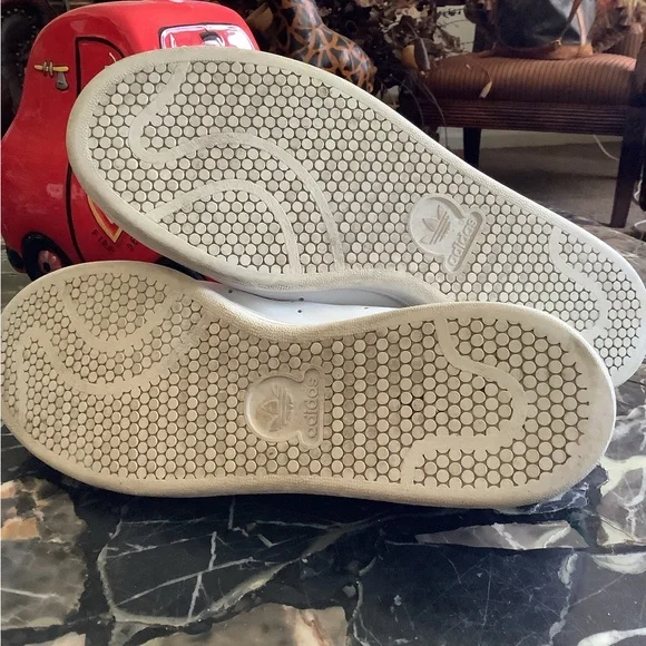 Adidas Stan smith white /green leather low top sneakers size men’s 10 - Picture 7 of 9